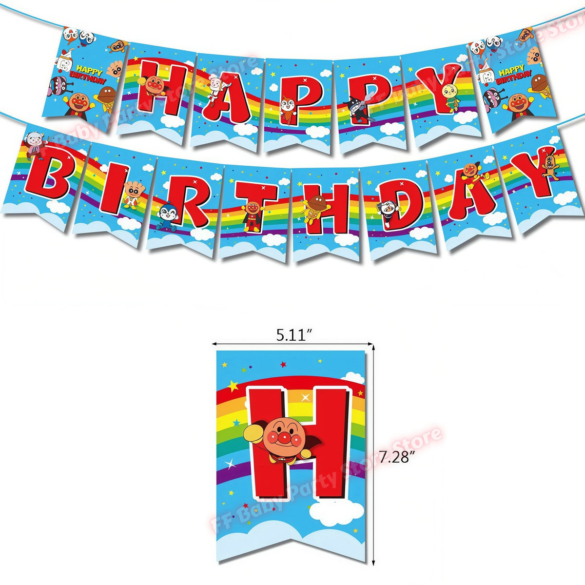 Anime Hero Birthday Party Decoration Set – Balloons, Banner & More