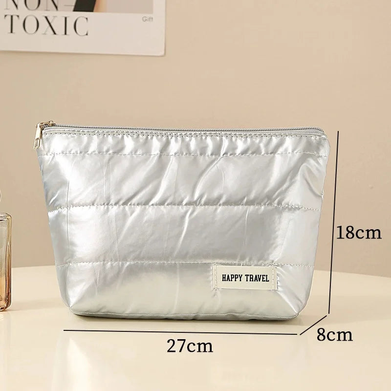 Women's Large Waterproof Travel Makeup & Toiletry Bag Cosmetic Toiletry Bag Babs A-Silver