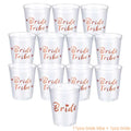 Team Bride Tribe Cups – Rose Gold Bachelorette Party Cups Party Drinkware Babs 12pcs set