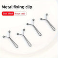 4pcs Invisible Waist Tightening Metal Clips for Jeans & Clothes Waist Adjustment Clips Babs black