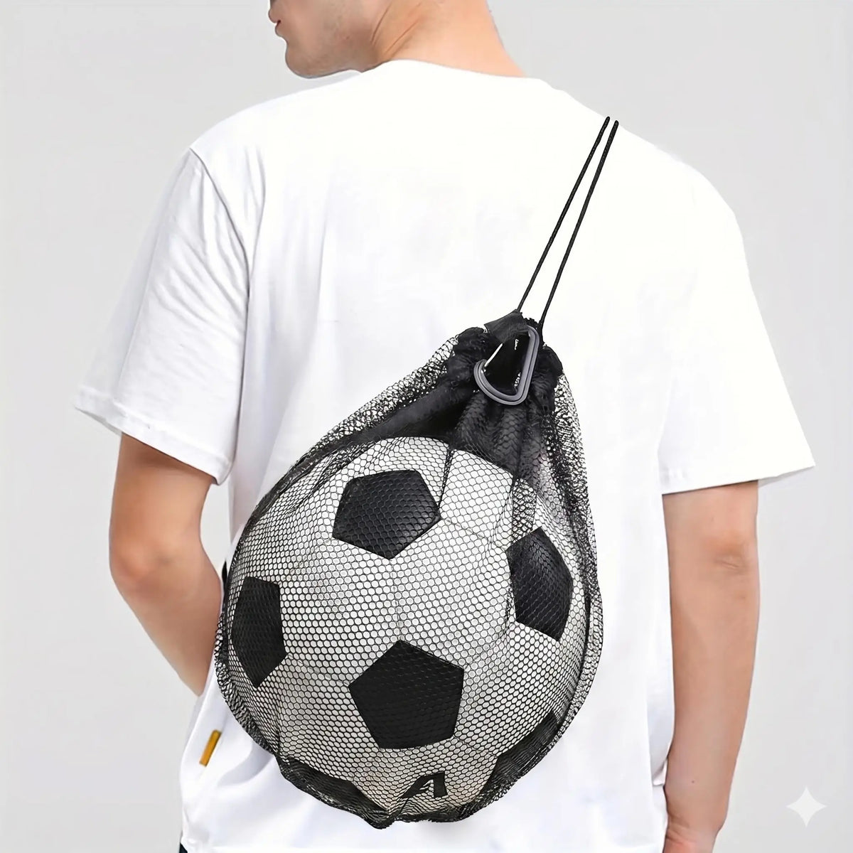 Mesh Ball Bag for Basketball Soccer Volleyball – Drawstring Sports Ball Bag Babs