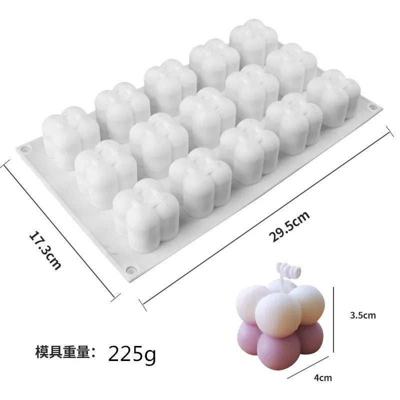 3D Cube Silicone Mold 6 & 15 Cavity – Mousse, Cake & Dessert Silicone Baking Mold Babs