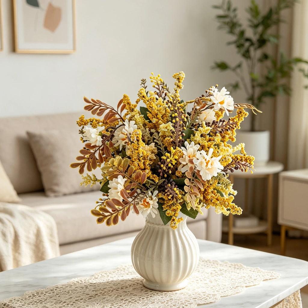 Silk Chrysanthemum Artificial Flowers – Wedding & Fall Décor Artificial Flower Stems Babs