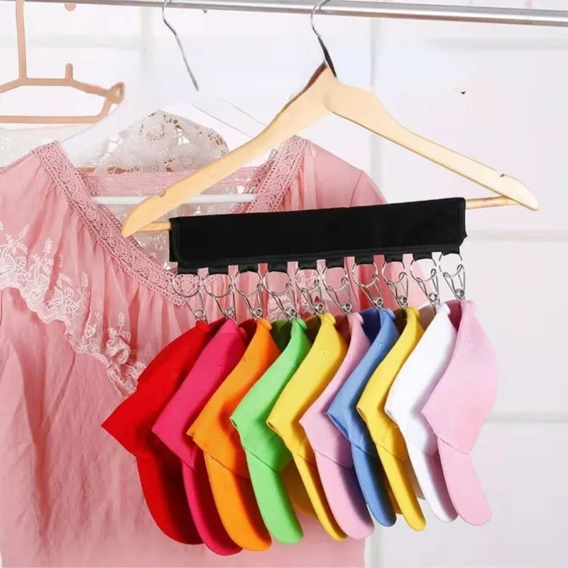 Foldable Baseball Hat Rack Clip – Rustproof Closet Organizer Hat Rack Organizer Babs
