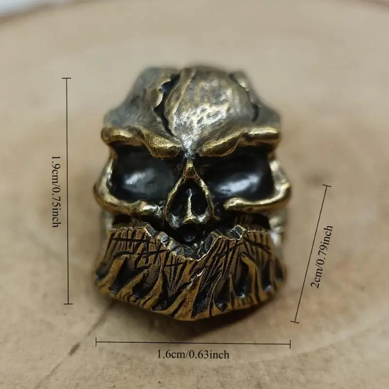 Handmade Brass Skull Pendant Bead Charm – DIY Keychain Jewelry Jewelry Charm Pendant Babs
