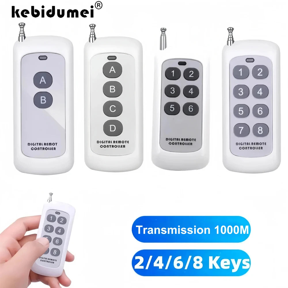 433MHz RF Remote Control 1527 Code – Garage & Smart Home RF Remote Control Babs