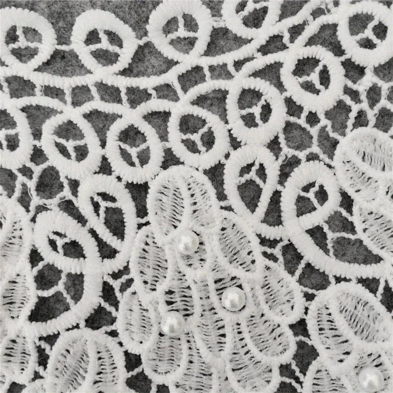 Pearl Lace Collar Trim – DIY Embroidery Sewing Lace Fabric Lace Fabric Trim Babs