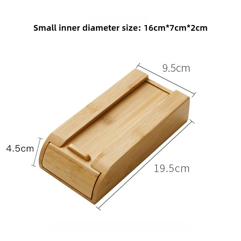 Wooden Under-Desk Pull-Out Storage Drawer | Desk Organizer Desk Storage Drawer Babs Natural Wood-Small