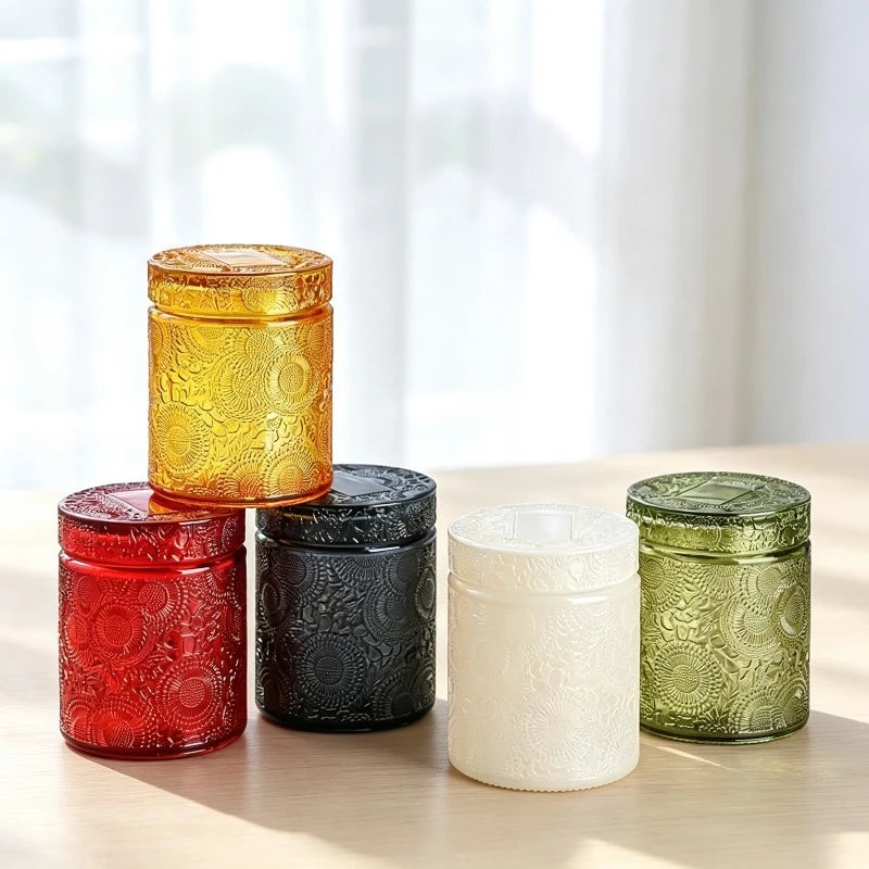 Glass Candle Jar with Lid – DIY Storage & Home Décor Glass Storage Jar Babs