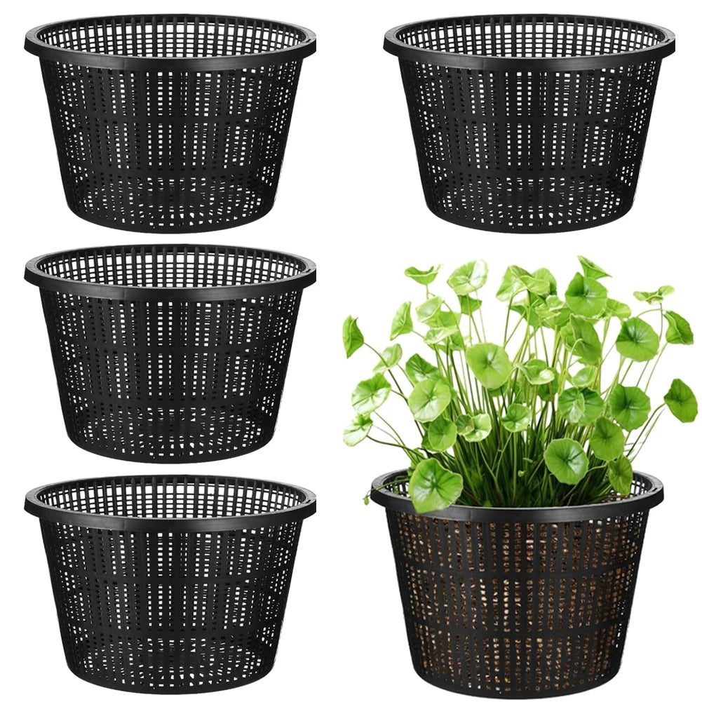 5-Pack Large Hydroponics Net Pots – 8.3" Mesh Planting Baskets Hydroponics Net Pots Babs Default Title