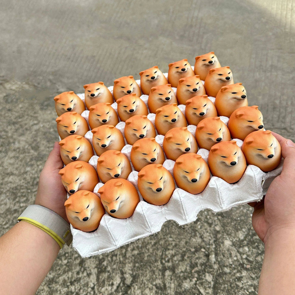 Shiba Inu Egg Figurine – Funny Novelty Gift & Desk Ornament Desktop Figurine Ornament Babs