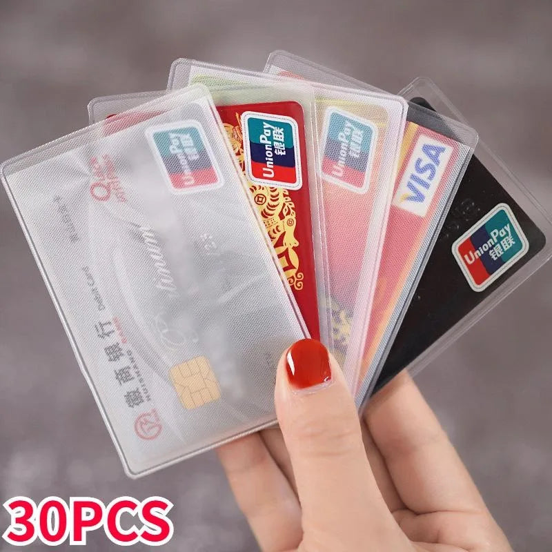 30-Pack Clear PVC Card Sleeves – Waterproof ID & Card Holders Card & ID Holders Babs