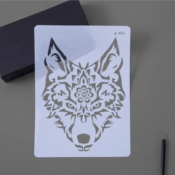 20pcs Animal Scratch Art Stencils – Kids Tiger & Elephant Set Scratch Art Stencils Babs Wolf