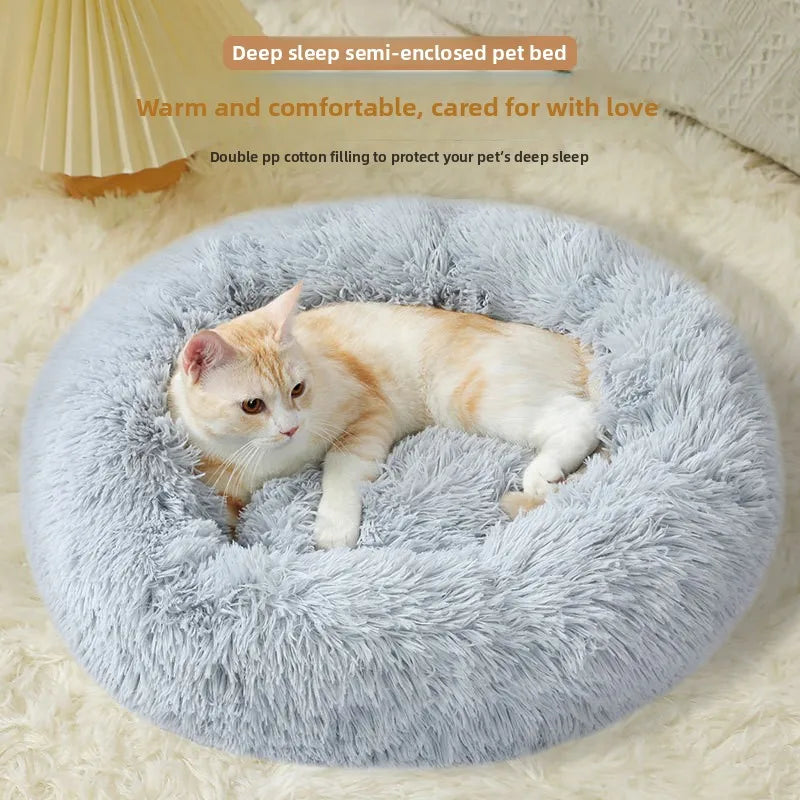 Long Plush Warm Pet Bed for Dogs & Cats – Soft Winter Mat Plush Pet Bed Babs