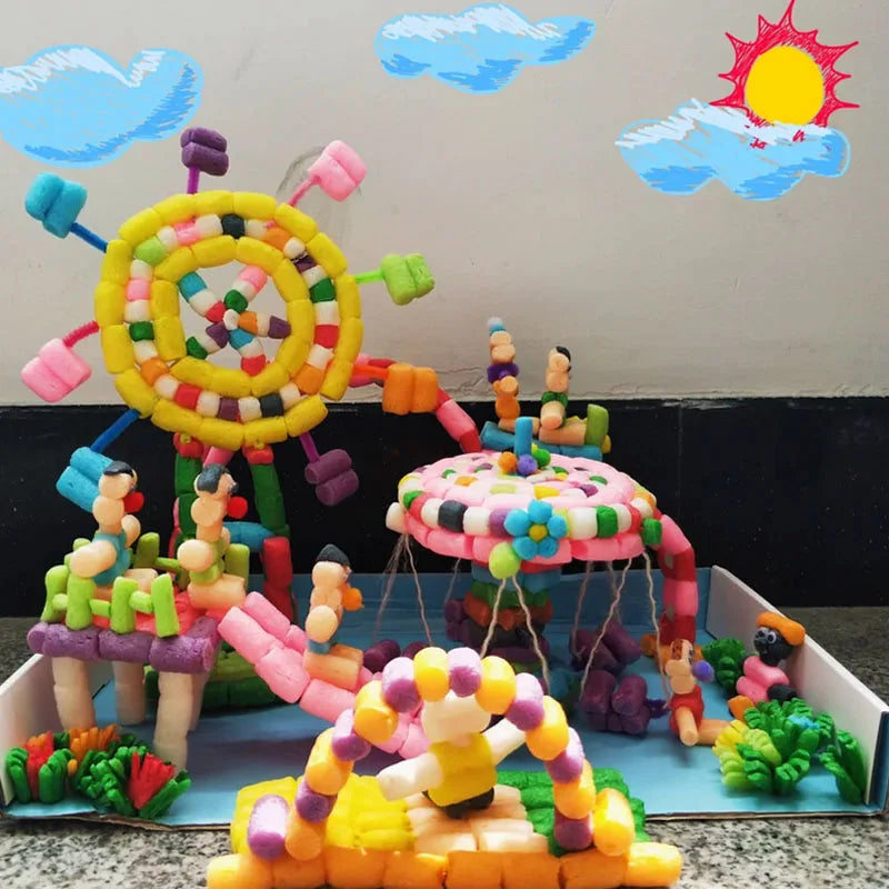 1000pcs Magic Corn DIY Art Toys – Mix Colors Creative Kit DIY Art Craft Kit Babs
