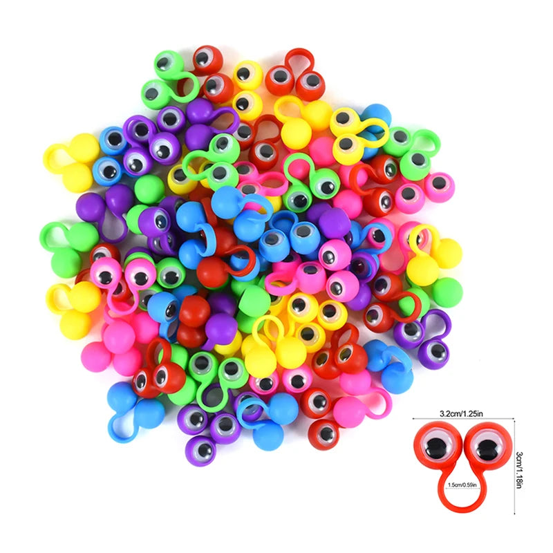 Wiggly Eyeball Finger Puppets Ring Toys – Party Favors 10/20pcs Finger Puppet Toys Babs