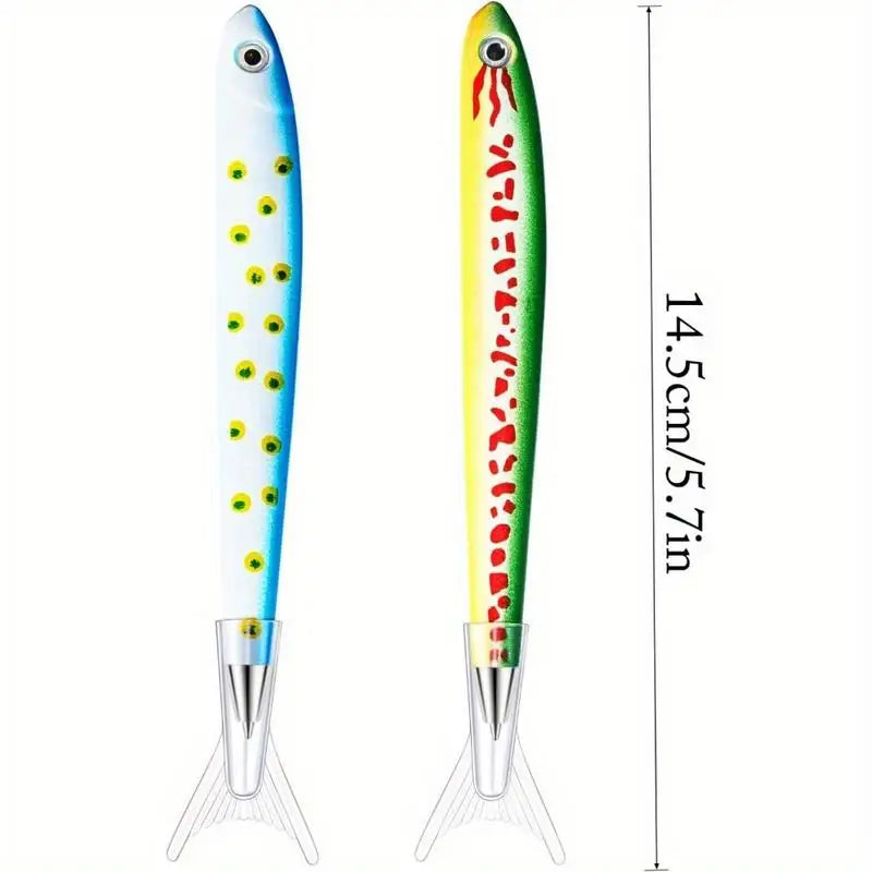 5-Pack Fish Shape Ballpoint Pens | Ocean Stationery Set Novelty Ballpoint Pens Babs