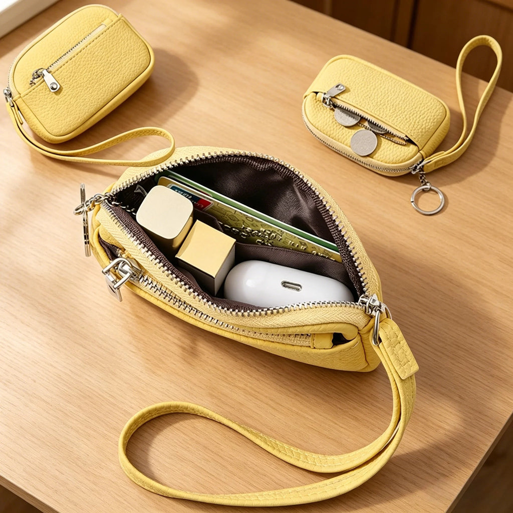 Mini PU Keychain Purse – Lipstick & Earphone Holder Wallet Mini Keychain Purse Babs