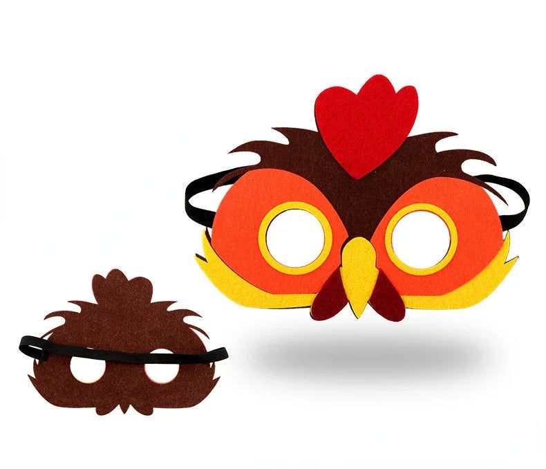 Kids Animal Felt Masks – Birthday, Cosplay & Forest Party Favors Kids Party Masks Babs cock