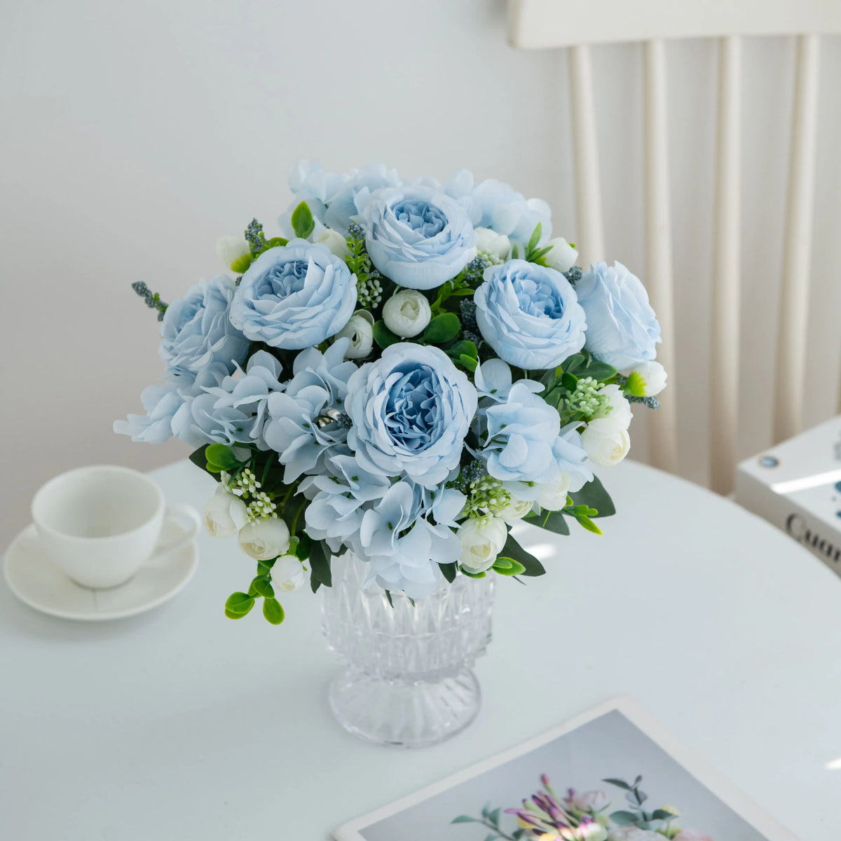 Artificial Silk Peony Hydrangea Bouquet – Wedding & Home Decor Artificial Flower Bouquet Babs
