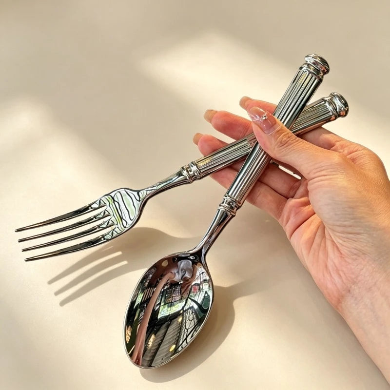 Roman Column Stainless Steel Cutlery Set – Knife Fork Spoon Stainless Steel Cutlery Babs
