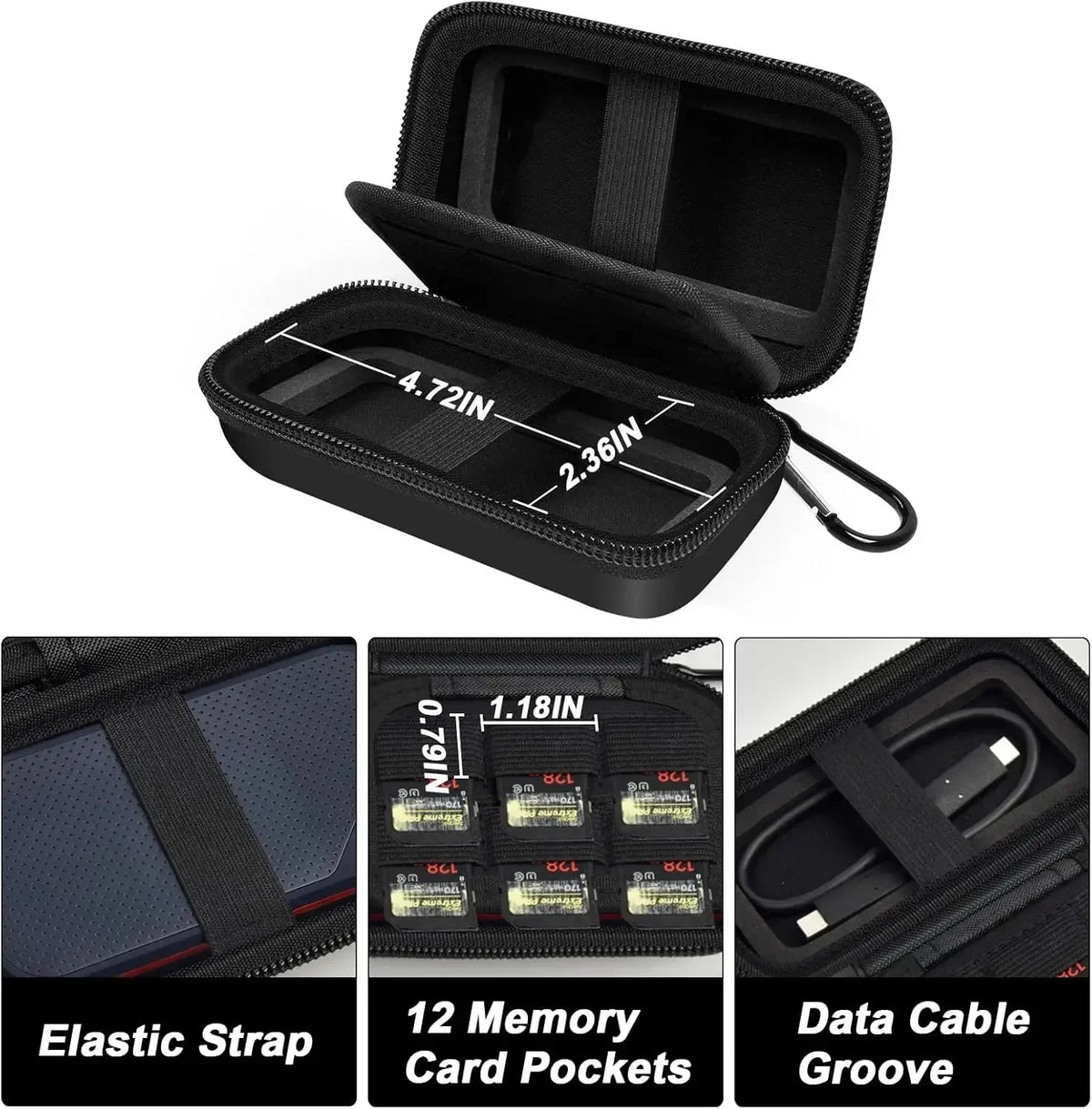 Paiyule EVA Case for SanDisk Extreme Portable SSD – Holds 2 Drives SSD Carry Case Babs