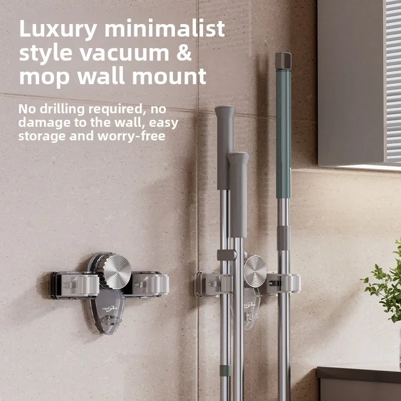 Suction Cup Mop Holder Wall Mount No-Drill Bathroom Hook Wall Mounted Hook Babs