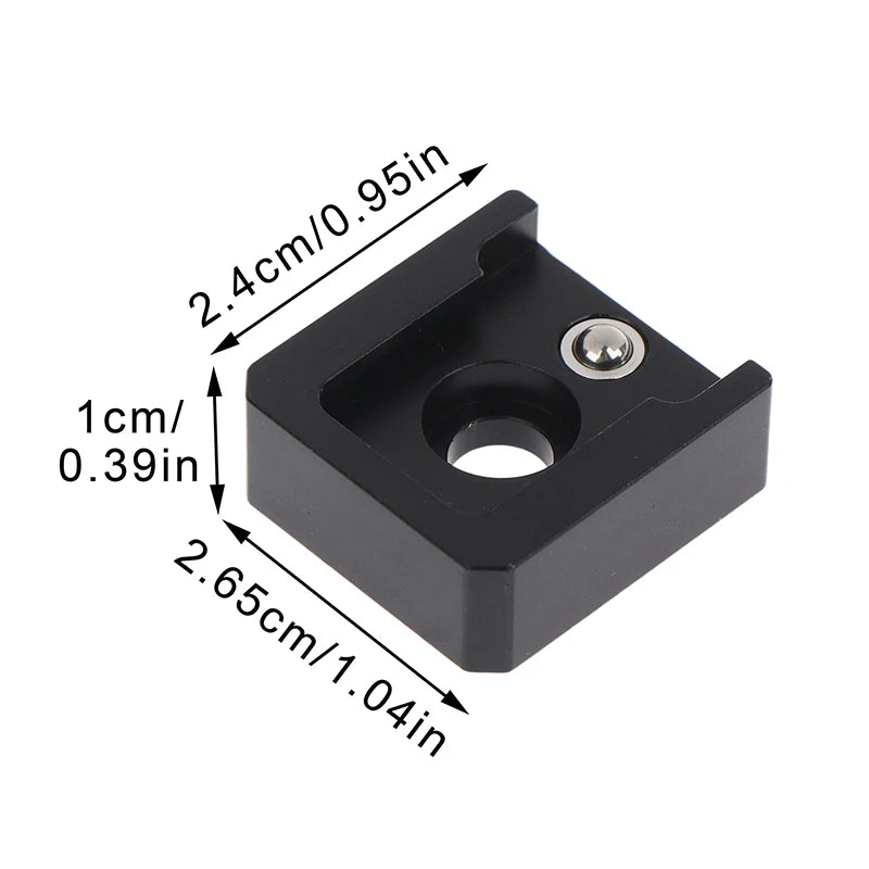 Quick Release 1/4" Cold Shoe Mount – Camera Rig, Mic & LED Cold Shoe Mount Babs