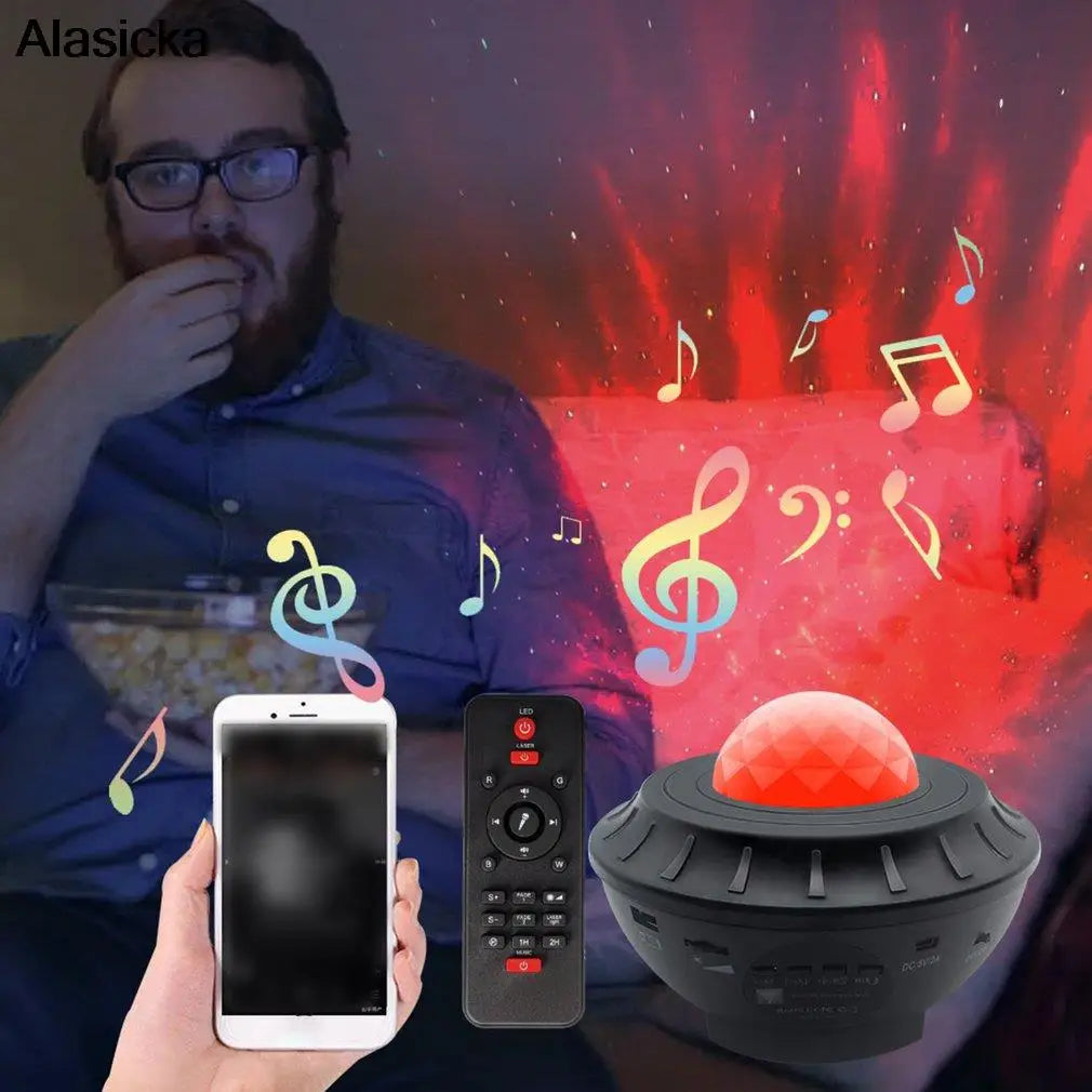 LED Galaxy Star Projector Night Light with Remote Control Star Projector Lamp Babs