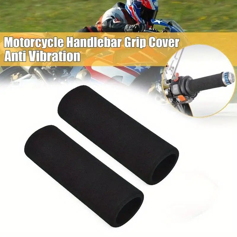 2PCS Motorcycle Handlebar Foam Grip Covers – Anti-Slip & Anti-Vibe Handlebar Grip Covers Babs