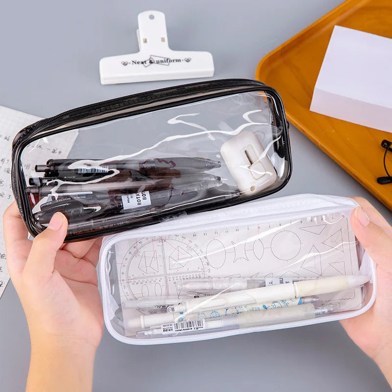 Waterproof Transparent Pencil Case – Large Capacity PVC Zipper Bag Transparent Pencil Case Babs