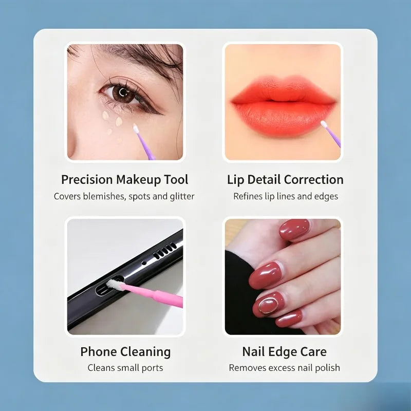 Micro Cotton Swabs Disposable Lash & Makeup Cleaning Brush Makeup Cleaning Swabs Babs