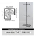Rotating Coat Rack – Modern 6-Hook Metal Clothes Stand Rotating Coat Rack Babs Large-3 Layer-Black