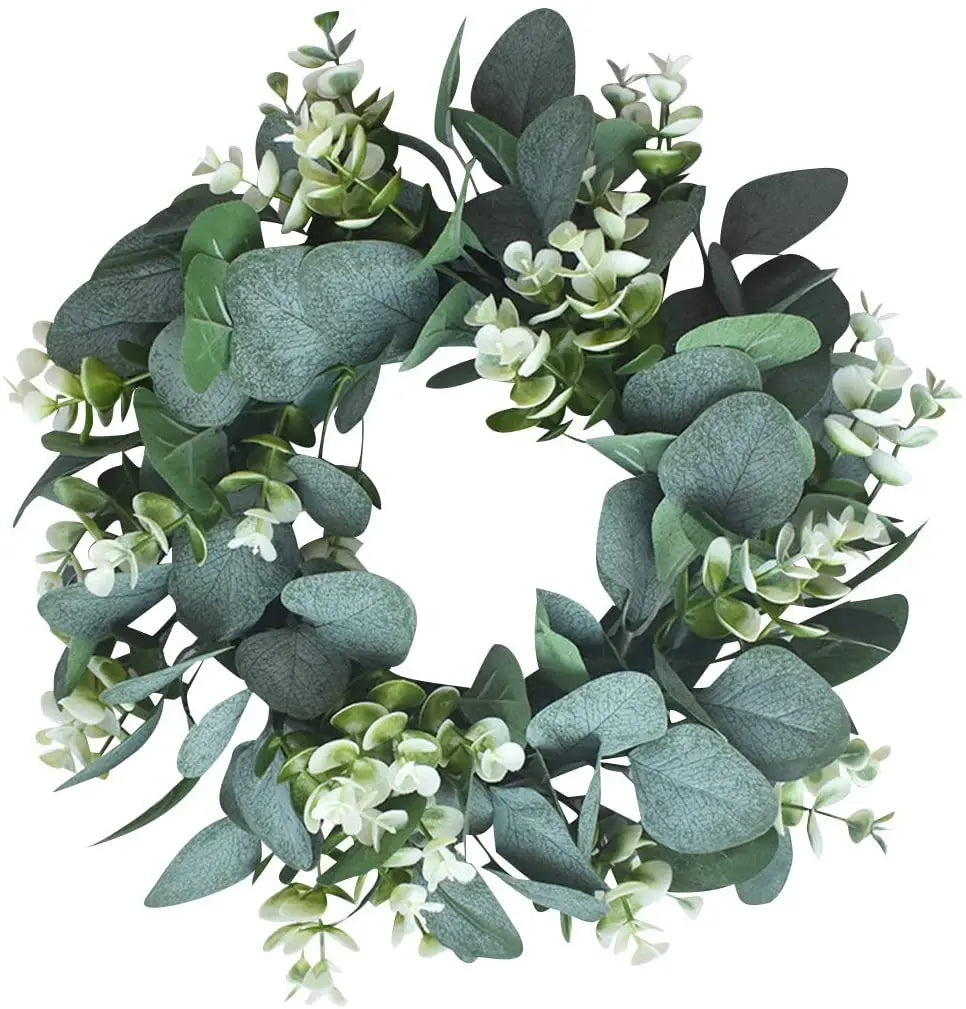 Artificial Eucalyptus Wreath – Wedding & Home Door Décor Artificial Wreath Babs green 40cm