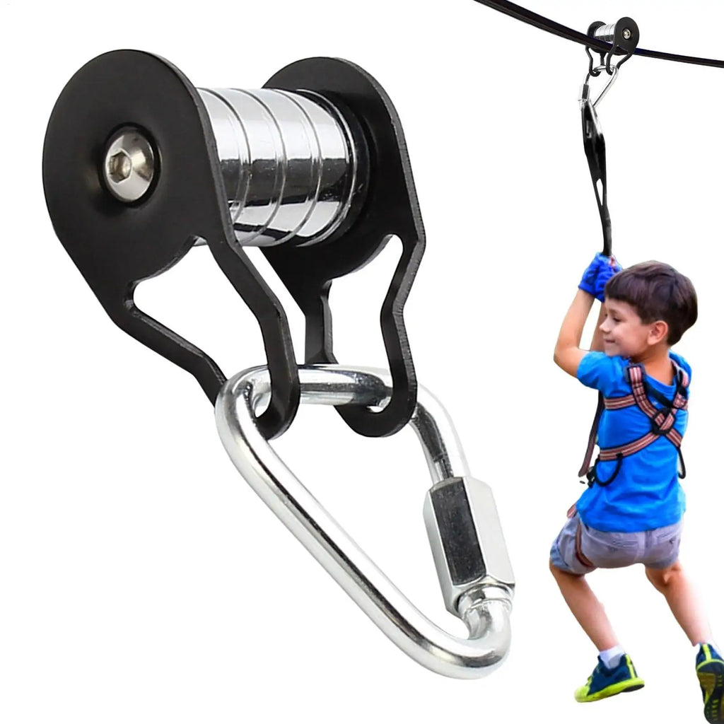 Zipline Pulley Slackline Kit – 200kg Capacity, Kids & Adults Zipline Pulley Kit Babs