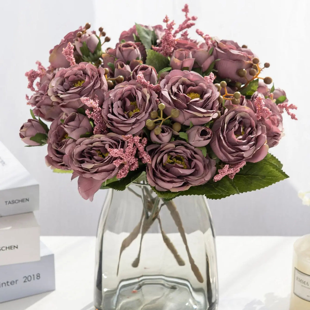 Artificial Silk Peony Bouquet – Wedding & Home Floral Decor Artificial Silk Flowers Babs