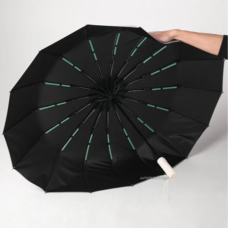 16K Double-Bone Windproof Folding Umbrella – UV Sun & Rain Folding Umbrella Babs