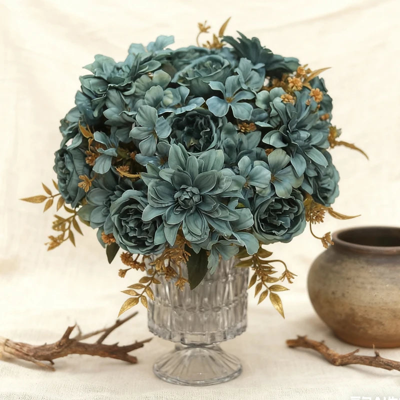 Silk Dahlia Peony Artificial Flowers for Wedding & Home Décor Artificial Silk Flowers Babs