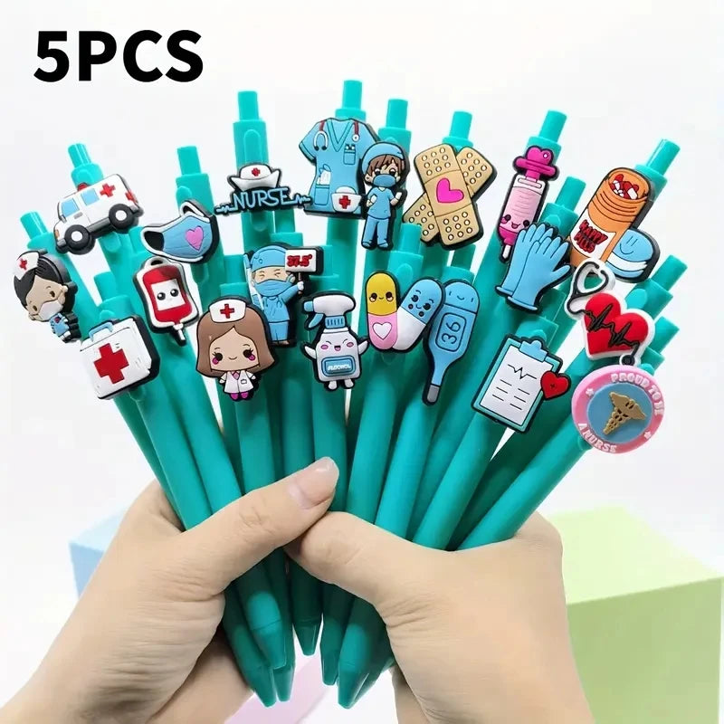 Nurse Doctor Gel Pens Set – Nurses Day Gift Pens 5/20/30 Pcs Novelty Gel Pen Set Babs random 5PCS