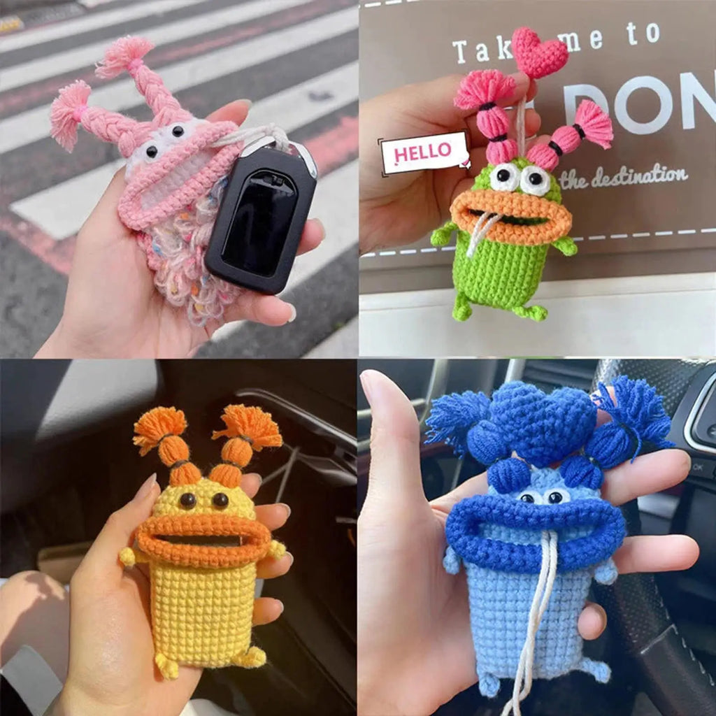Handmade Crochet Sausage Mouth Key Cover – Cute Key Case Crochet Key Cover Babs
