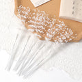 10Pcs Pearl Bridal Bouquet Wreath DIY Party Decoration Set Party Floral Decor Babs White 10Pcs
