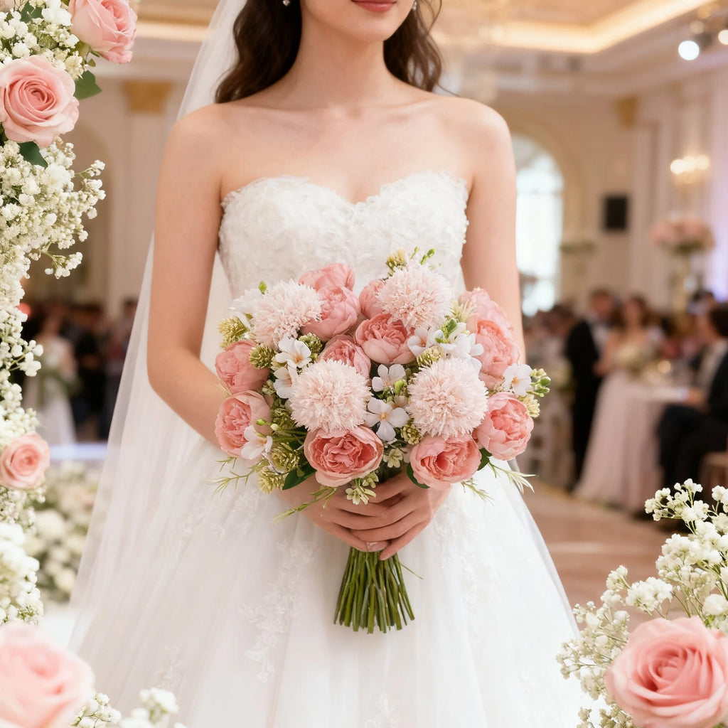 Artificial Silk Peony Bouquet | Wedding & Home Décor Flowers Artificial Flower Bouquet Babs
