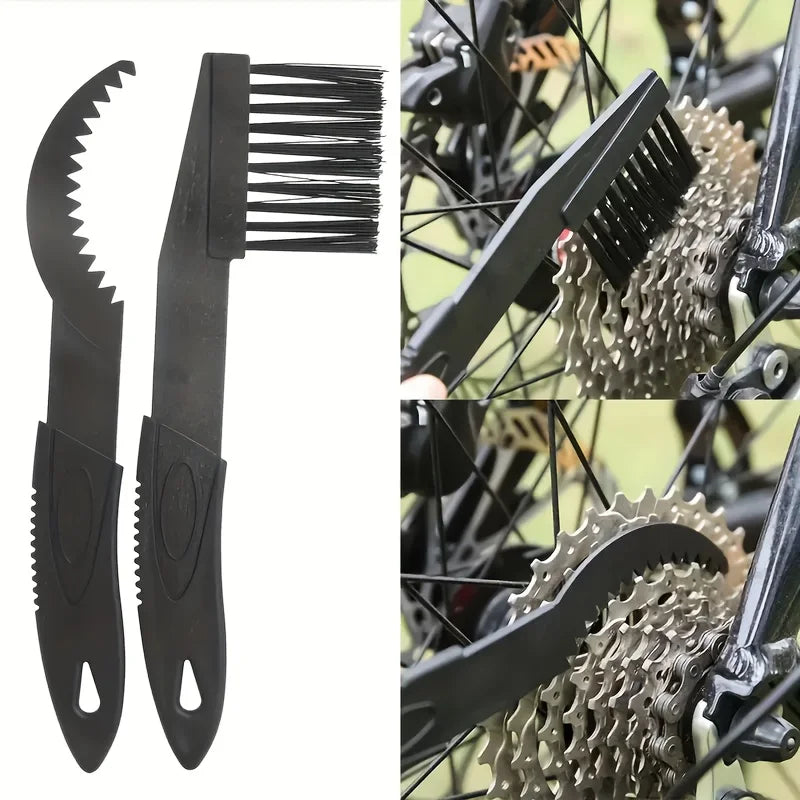 2-Piece Bike Chain Cleaning Brush Set – Gear Scrubber Tool Bike Cleaning Brush Babs