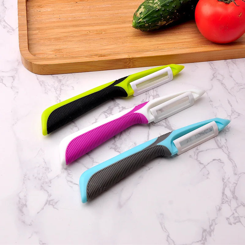 2-in-1 Vegetable & Fruit Peeler | Sharp Stainless Steel Blade Vegetable Peeler Babs