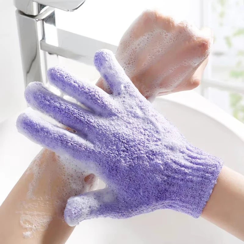 Soft Exfoliating Bath Gloves & Back Scrubber Set | Babs Exfoliating Bath Gloves Babs