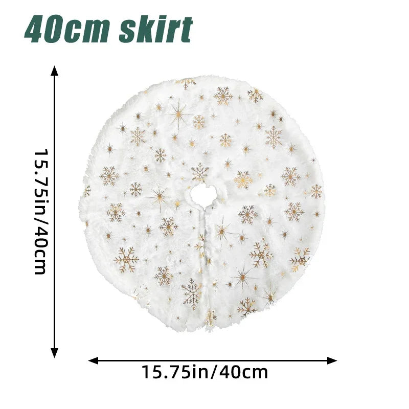 Mini Christmas Tree Skirt – Red & White Snowflake Mat Christmas Tree Skirt Babs Snowflake 1PC