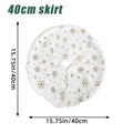 Mini Christmas Tree Skirt – Red & White Snowflake Mat Christmas Tree Skirt Babs Snowflake 1PC