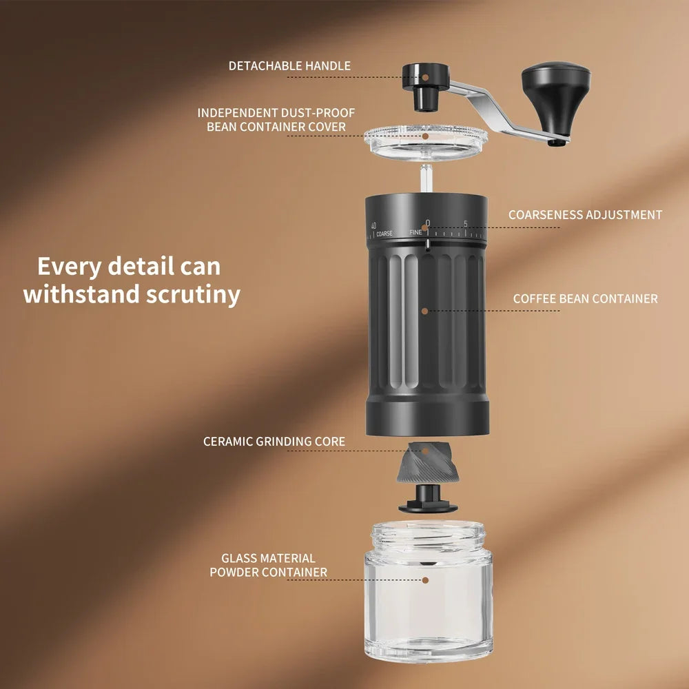 Manual Coffee Grinder – 40-Gear Ceramic Burr Mill Manual Coffee Grinder Babs