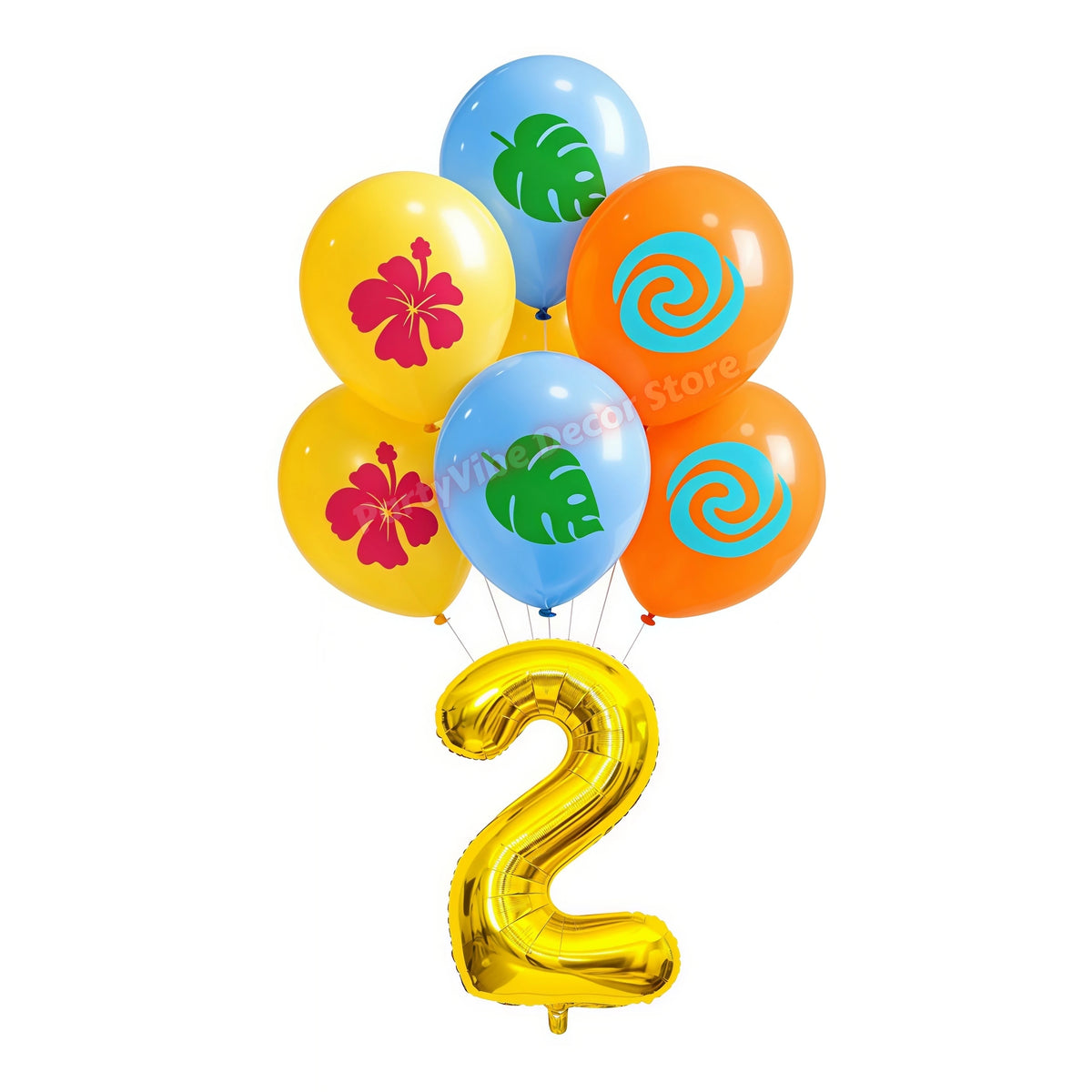Ocean Theme Birthday Party Kit – Plates, Cups & Balloons Party Tableware Kit Babs 19pcs Balloons 2