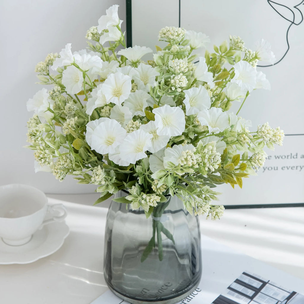 Artificial Silk Morning Glory Flower Bouquet – Wedding & Home Décor Artificial Flower Bouquet Babs